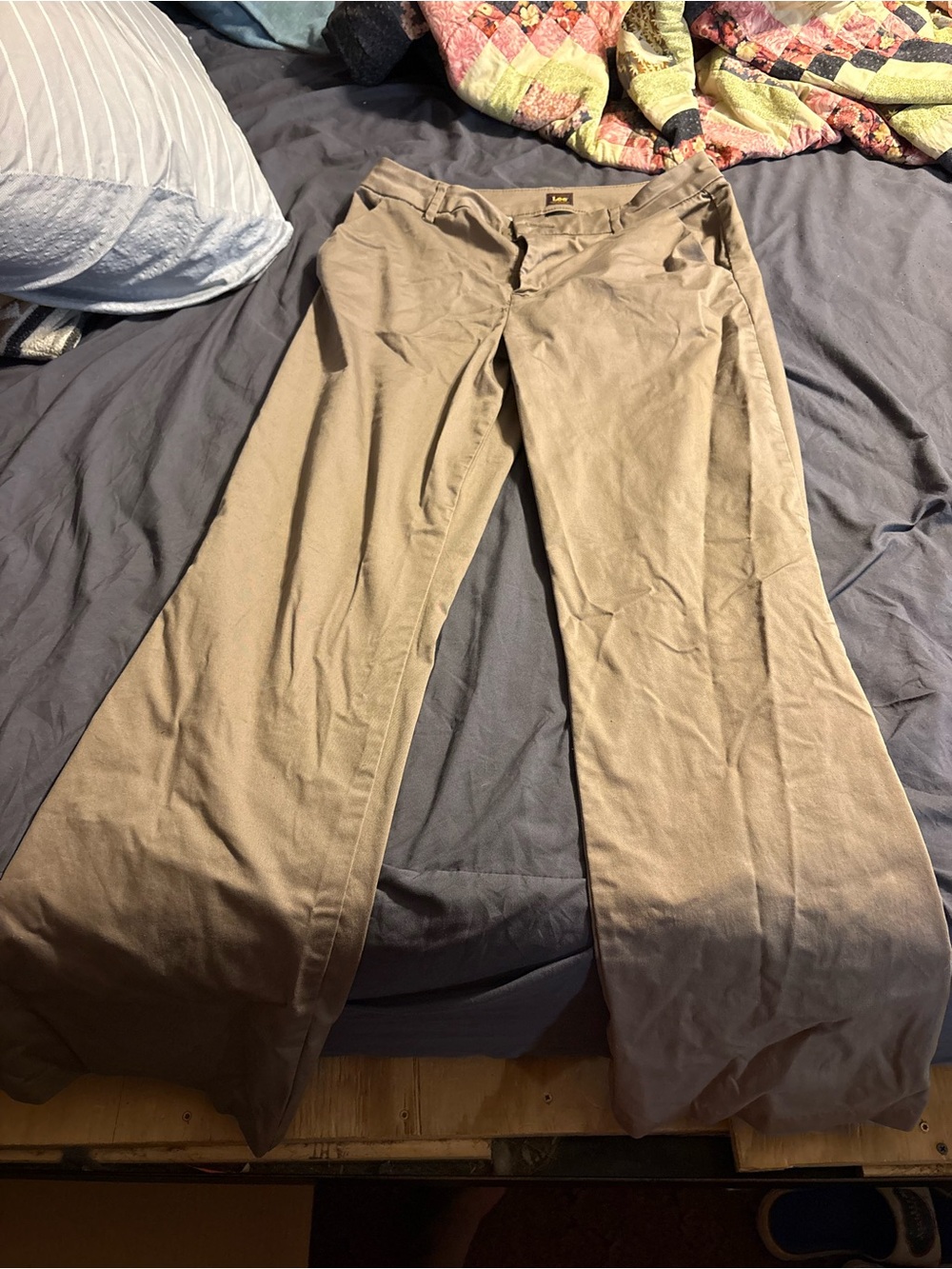 Lee Wide Leg Pants in Taupe Brown